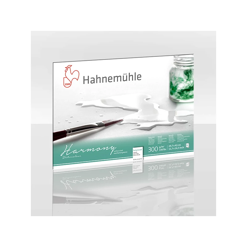Hahnemühle bloc acuarelă, Harmony, 300 g - 12 coli, A3, neted