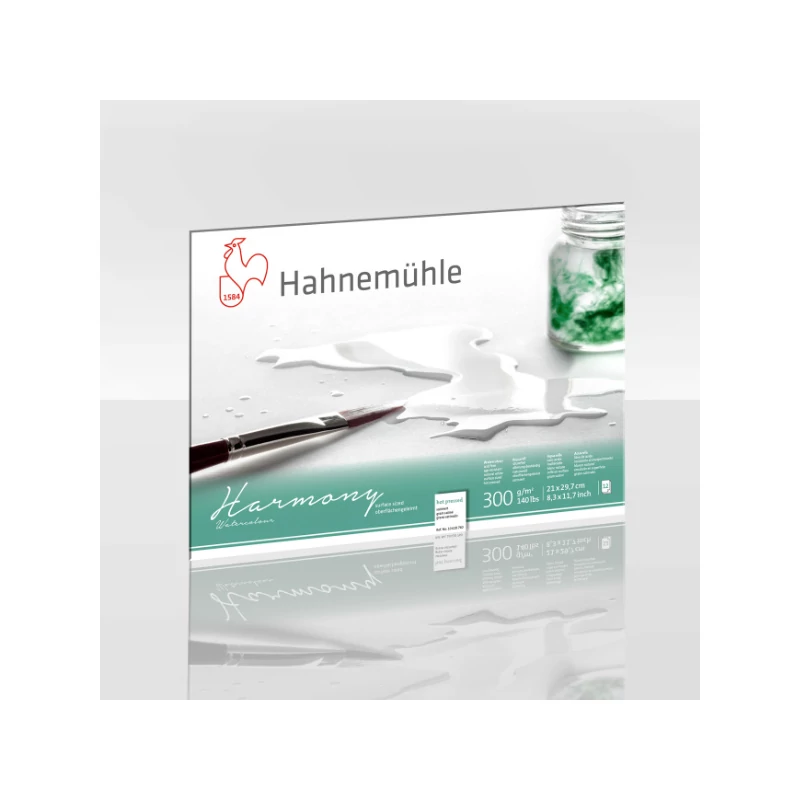 Hahnemühle bloc acuarelă, Harmony, 300 g - 12 coli, A4, neted