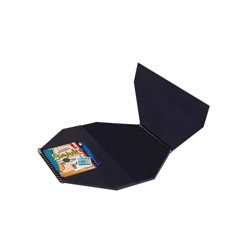 Album Creative Kids scrapbook - 30x30 cm, octogon, negru