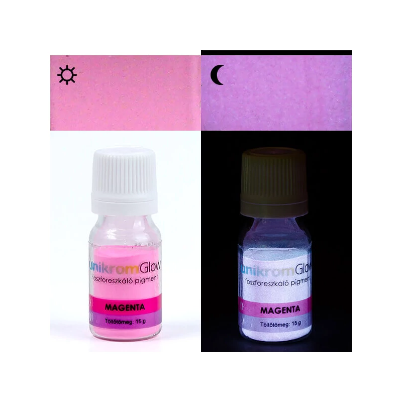 Innodekor fosforescent, pigment luminos, 15 g - magenta