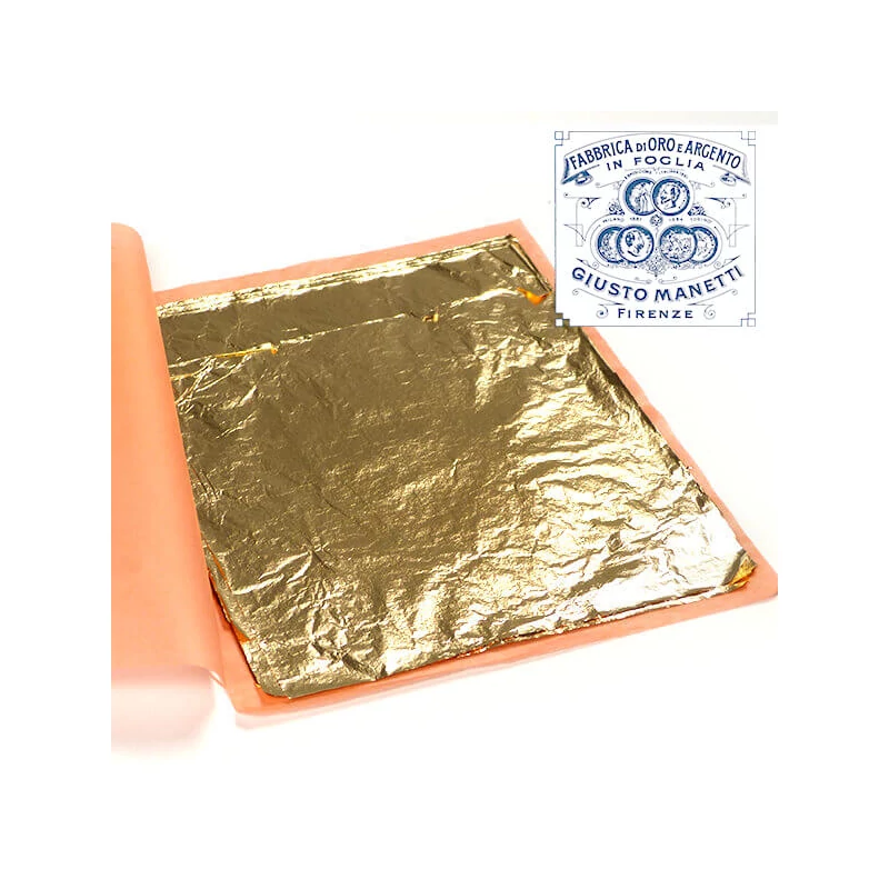 Folie fum Manetti, 16x16 cm, 100 coli - C2.5, auriu