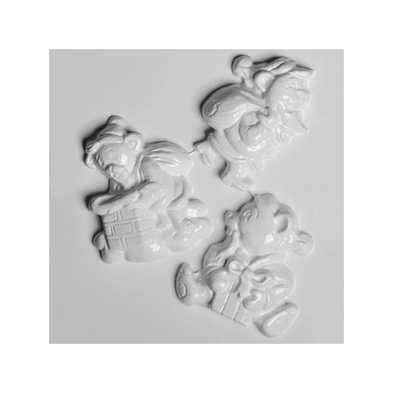 Matriță   plastic HobbyArtist - ursuleti de Craciun, 3 buc