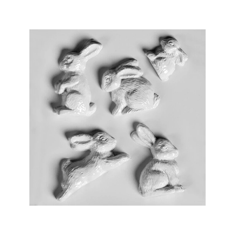 Matriță   plastic HobbyArtist - Paste VIII. iepurași, 5 buc