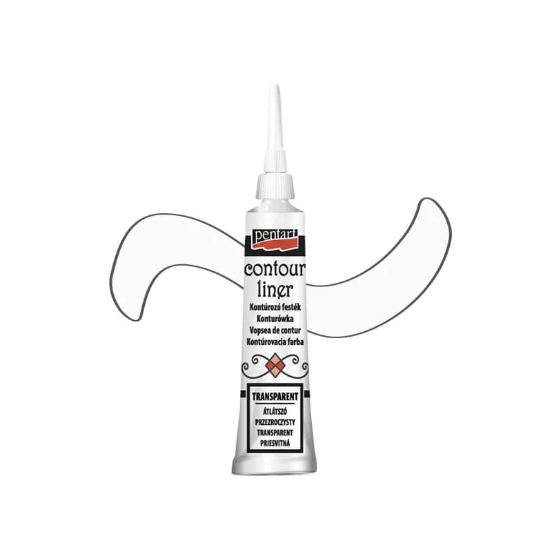 Vopsea de conturare Pentart, universala, 20 ml - transparenta, incolora