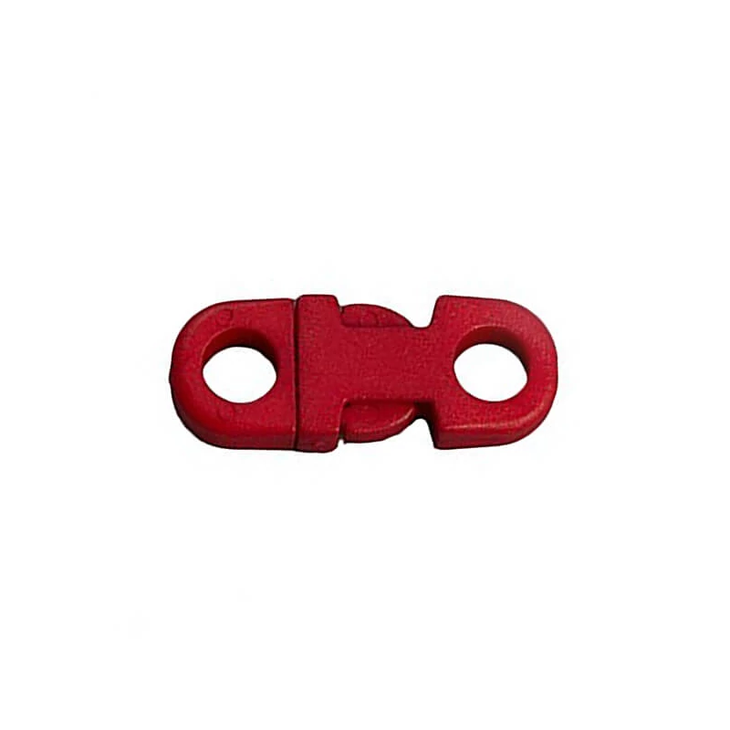 Cataramă din plastic pentru microcord, colier - rosu