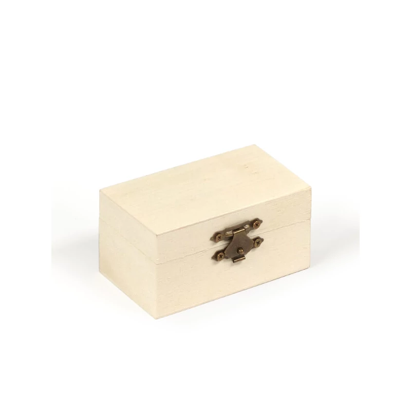 Cutie mini din lemn - dreptunghi, 9x5,5x4,7 cm