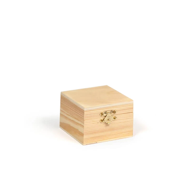 Cutie lemn - pătrat, 8,5x8,5x6 cm