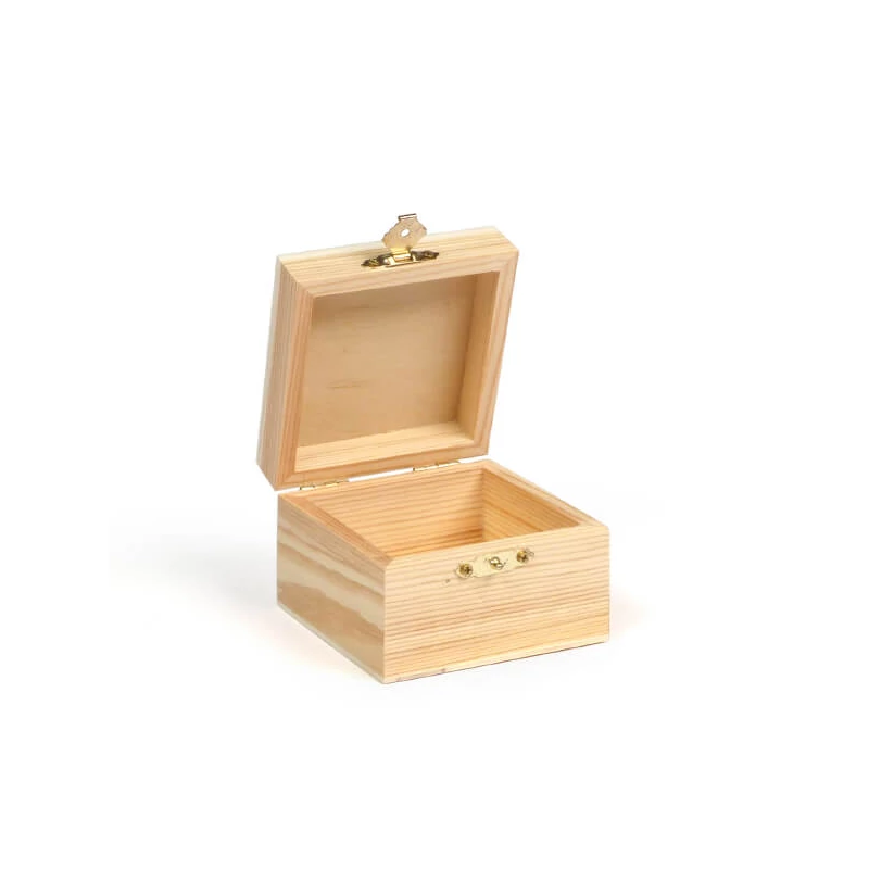 Cutie lemn - pătrat, 8,5x8,5x6 cm
