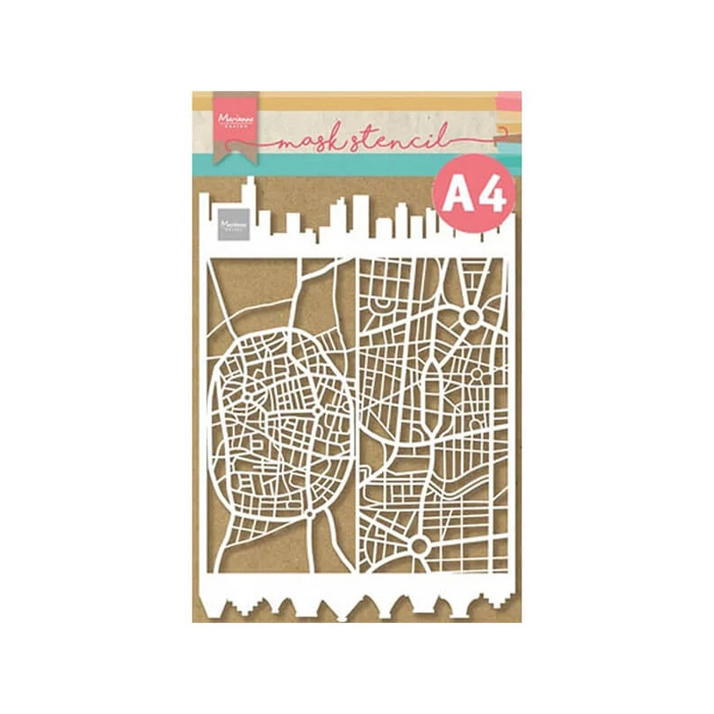 Șablon , Marianne Design, A4 - Slimline City