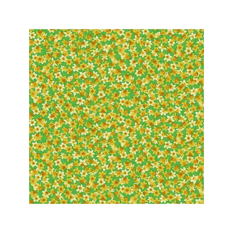 Tesatura patchwork - Makower - Hello Spring Daffodil Green 085/G