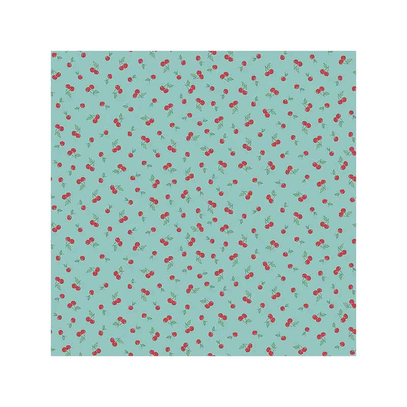 Tesatura patchwork - Makower - Afternoon Tea Cherry Teal 094/T