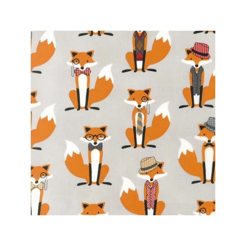 Material patchwork  - Robert Kaufman - Fox and the Houndstooth AHE-14422-12 grey
