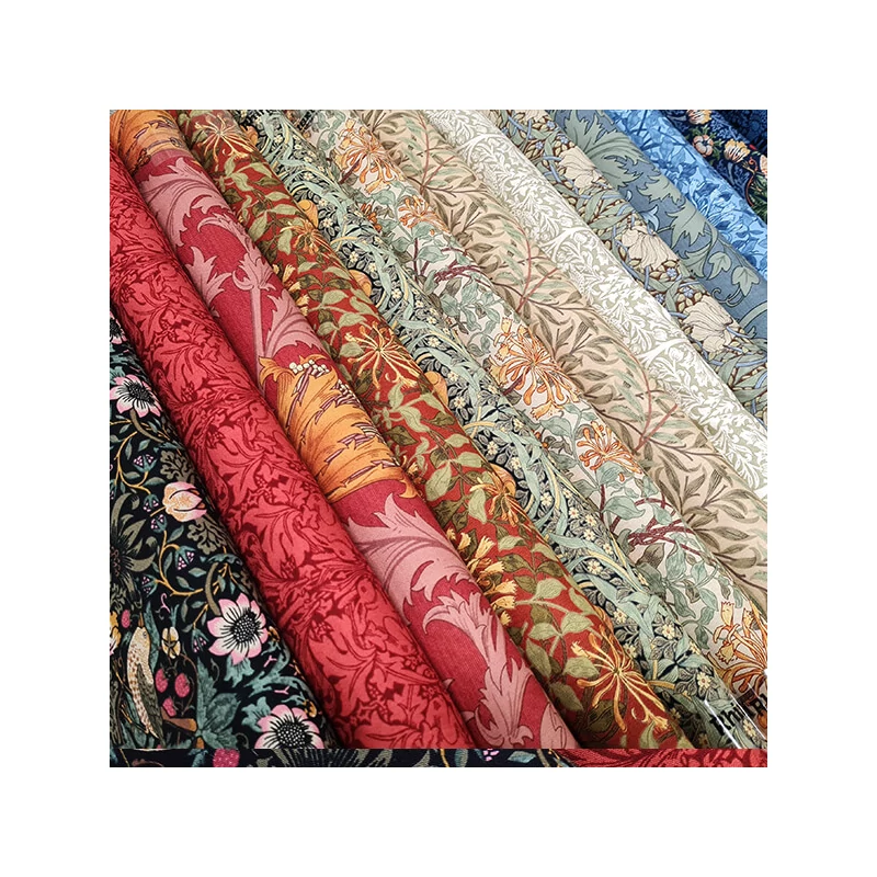 Material patchwork  - Moda - Barbara Brackman by Best of Morris 2021 8363-19 brown