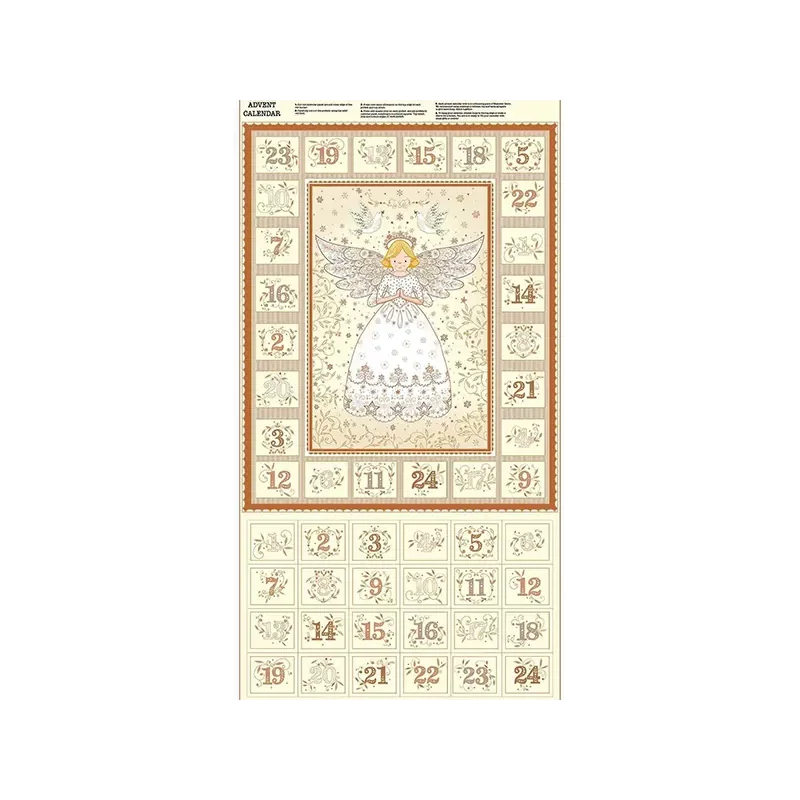 Tesatura patchwork - Makower - Christmas 25 Advent Angel Cream 042/Q, Panel, 60 cm