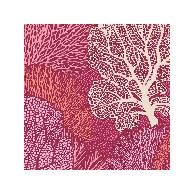 Material patchwork  - Tilda Cotton Beach - Coral reef coral 100324