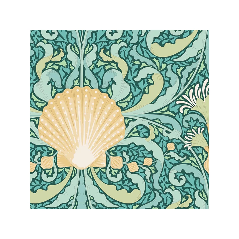 Material patchwork  - Tilda Cotton Beach - Scallop shell teal 100336