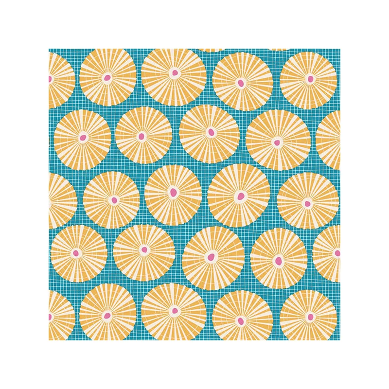 Material patchwork  - Tilda Cotton Beach - Limpet shell teal 100338