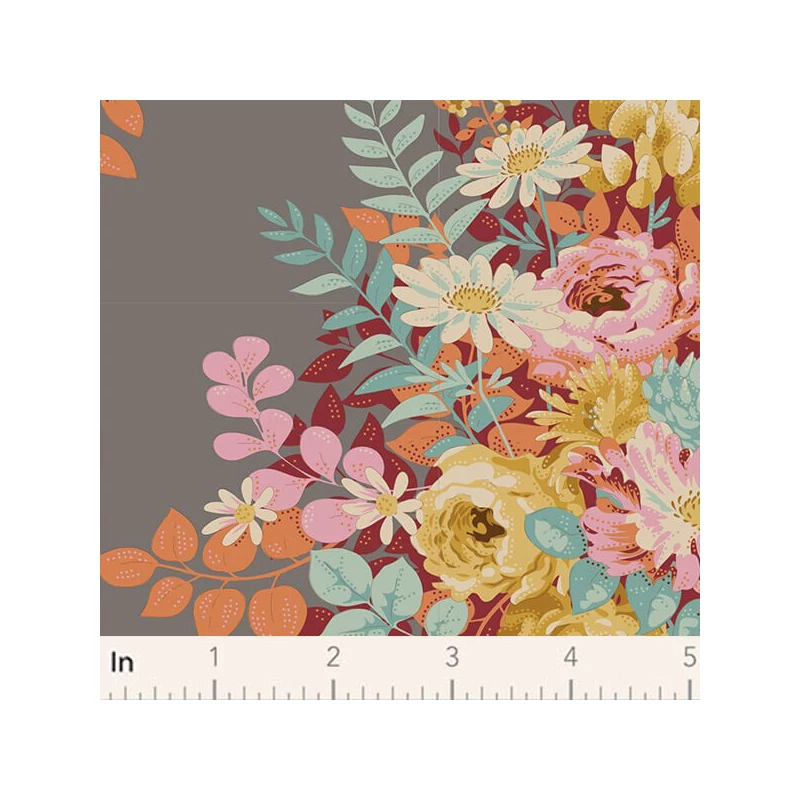 Material patchwork  - Tilda Chic Escape - Whimsyflower grey 100451
