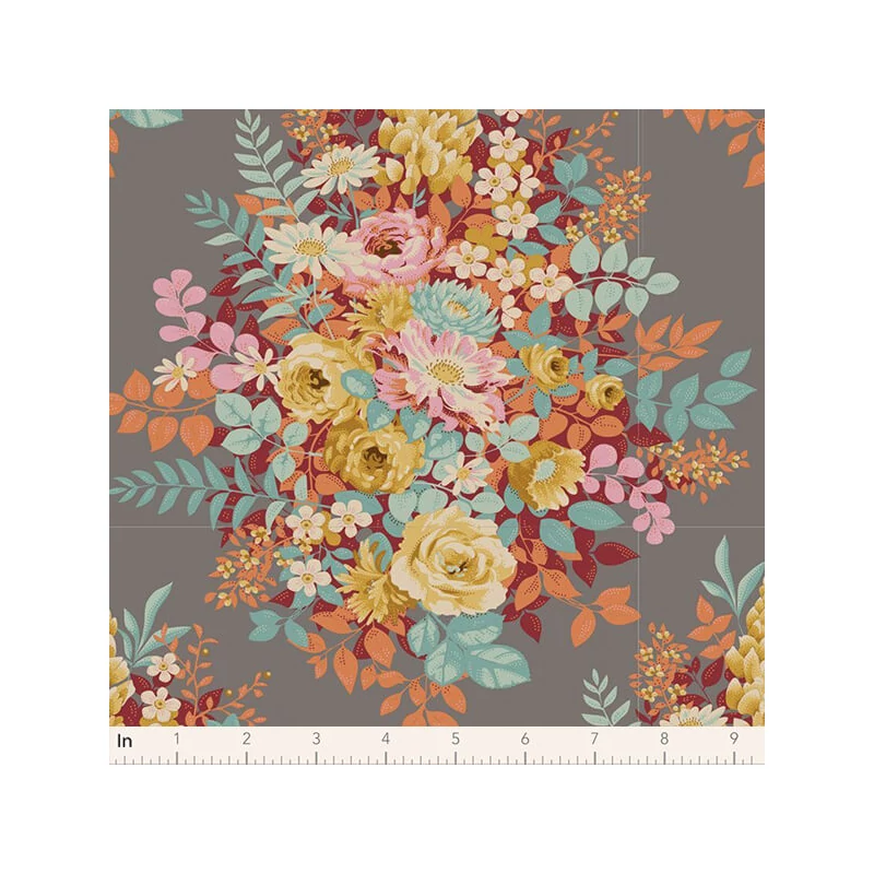 Material patchwork  - Tilda Chic Escape - Whimsyflower grey 100451