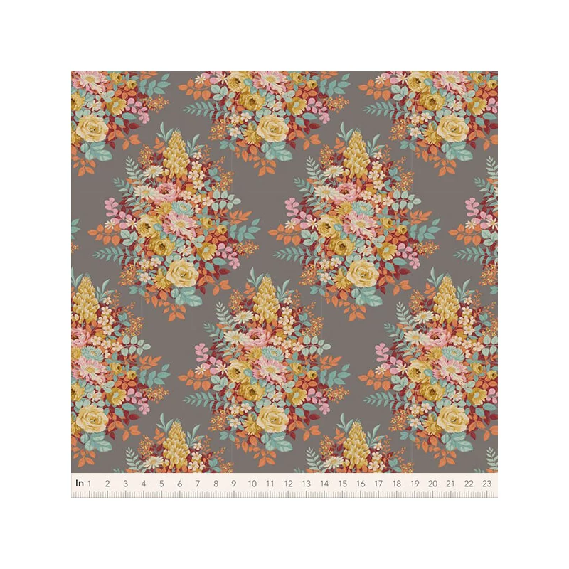 Material patchwork  - Tilda Chic Escape - Whimsyflower grey 100451