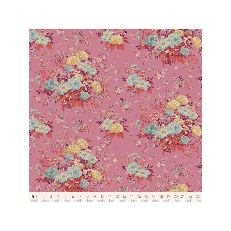Material patchwork  - Tilda Chic Escape - Wildgarden pink 100456
