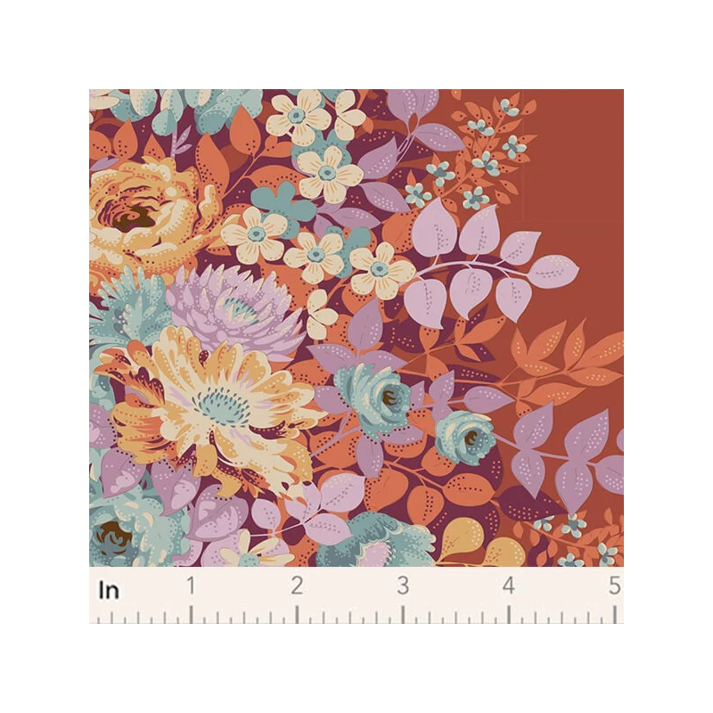 Material patchwork  - Tilda Chic Escape - Whimsyflower rust 100458