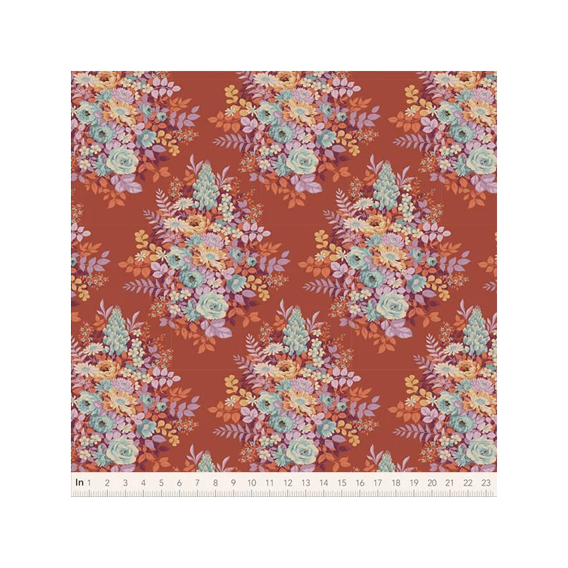 Material patchwork  - Tilda Chic Escape - Whimsyflower rust 100458