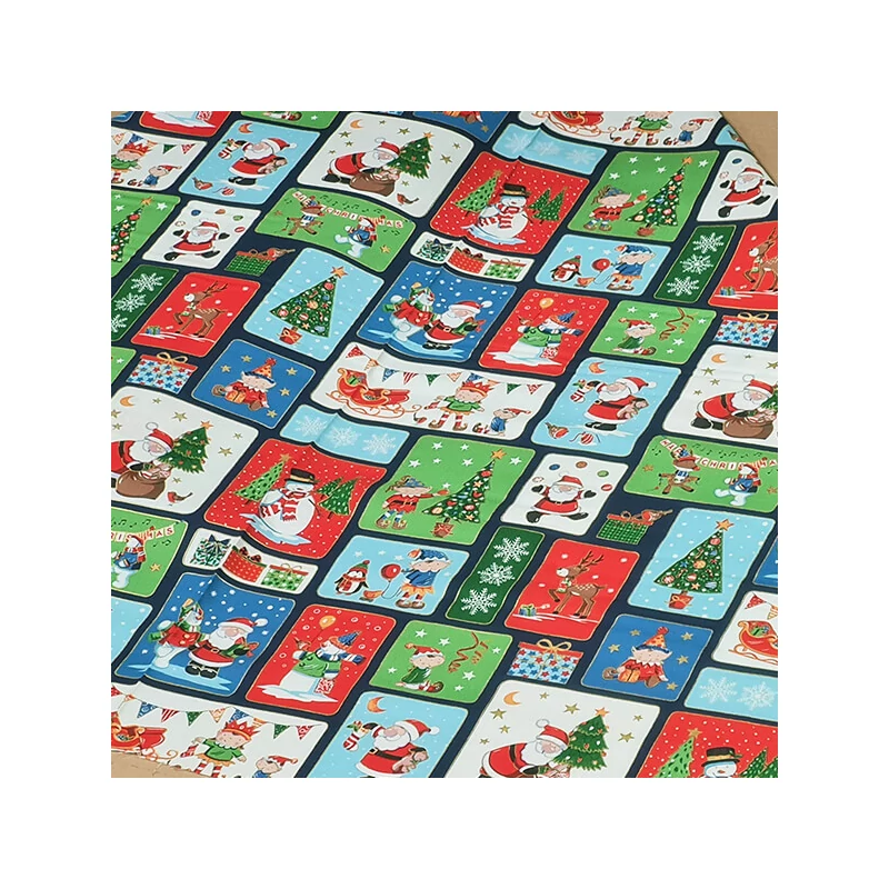 Material patchwork  - Makower - Christmas 23 Santa Blocks  2583-1 Panel, 30cm