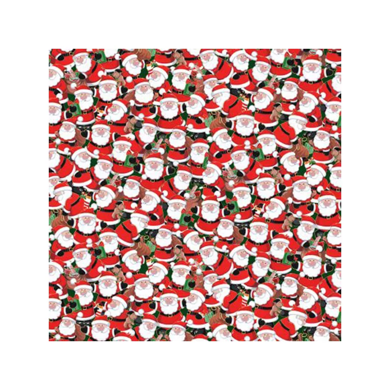 Patchwork anyag - Makower - Christmas 23 Santa Crowd  2587-1