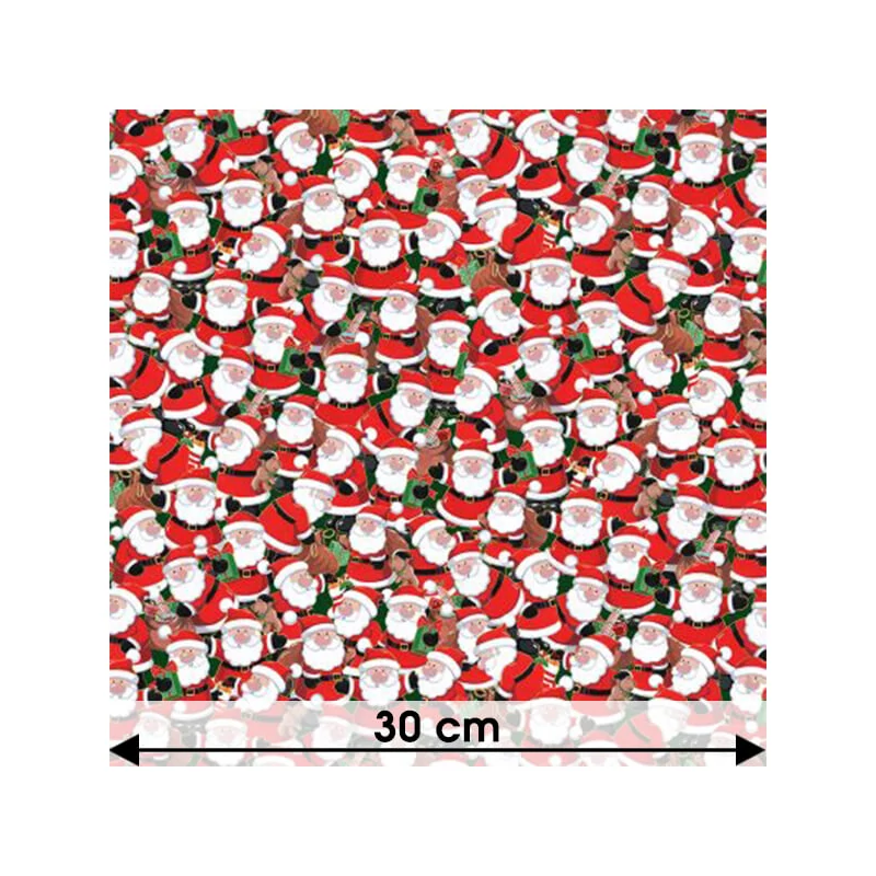 Material patchwork  - Makower - Christmas 23 Santa Crowd  2587-1