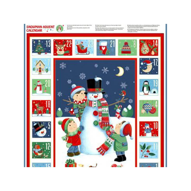 Material patchwork - Makower - Christmas 23 Advent Santa Snowman  2589-1 Panel, 60cm