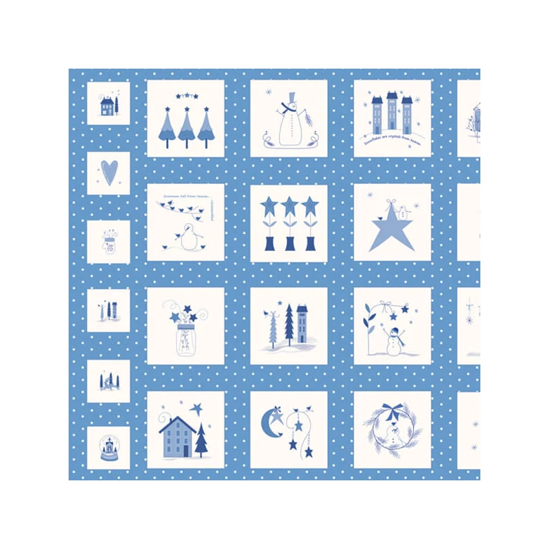 Material patchwork  - Moda - Crystal Lane by Bunny Hill Designs 2980-12, Panel, 60cm