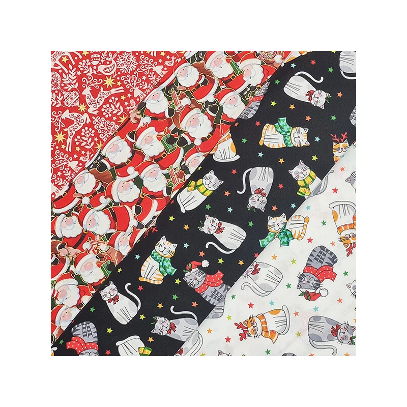 Material patchwork  - Makower - Christmas Scandi Folk Red  2459-R
