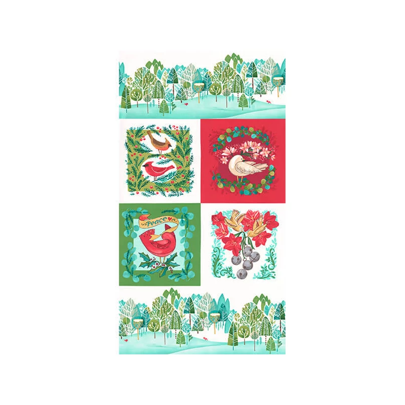Material patchwork  - Moda - Winterly by Robin Pickens 48766-11 Panel, 60cm