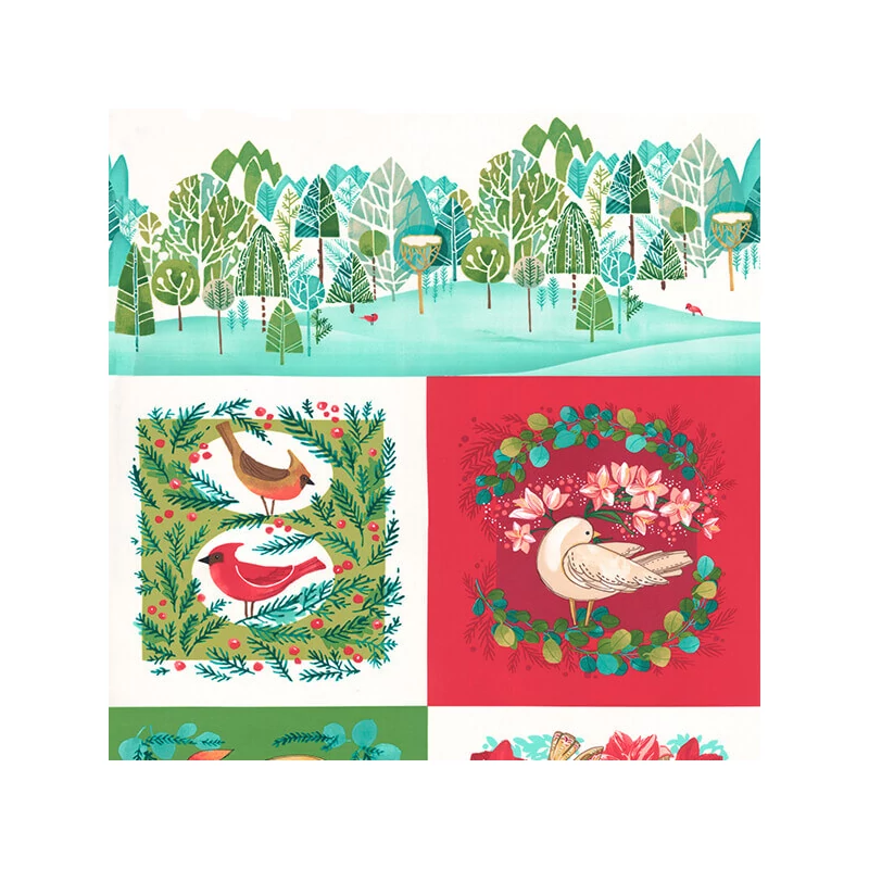Material patchwork  - Moda - Winterly by Robin Pickens 48766-11 Panel, 60cm
