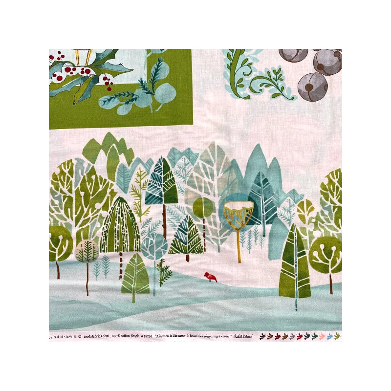 Material patchwork  - Moda - Winterly by Robin Pickens 48766-11 Panel, 60cm