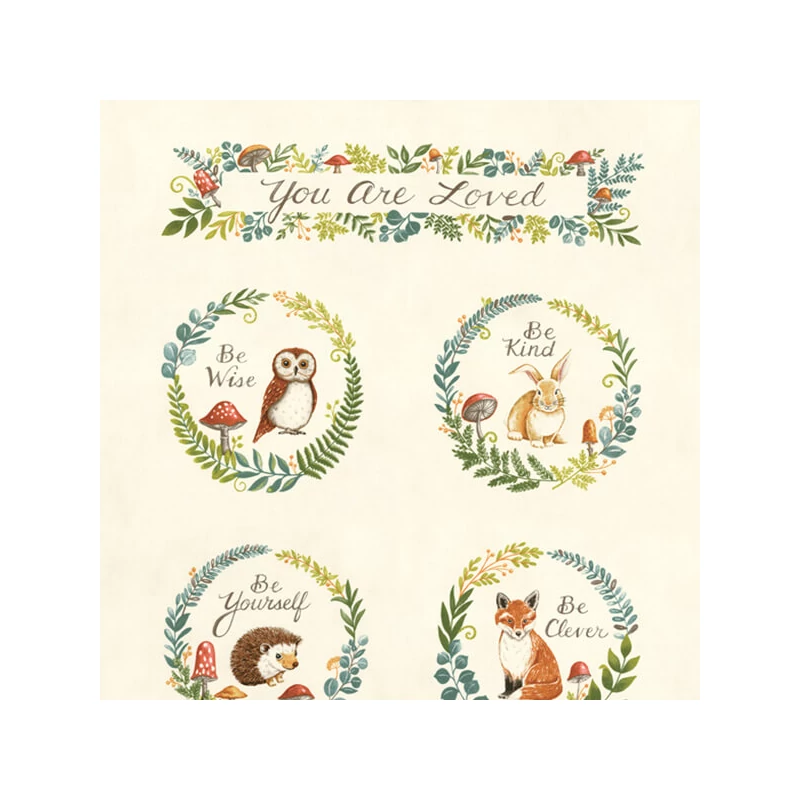 Material patchwork  - Moda - Effie's wood by Deb Strain 56010-11 Panel, 60cm