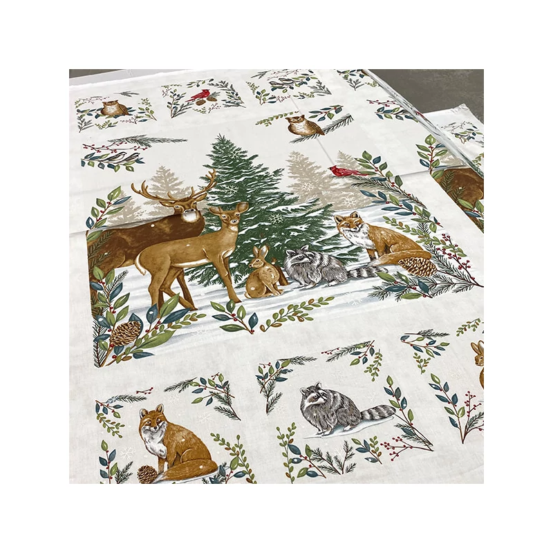 Material patchwork  - Moda - Woodland Winter by Deb Strain 56099-11 Panel, 60 cm