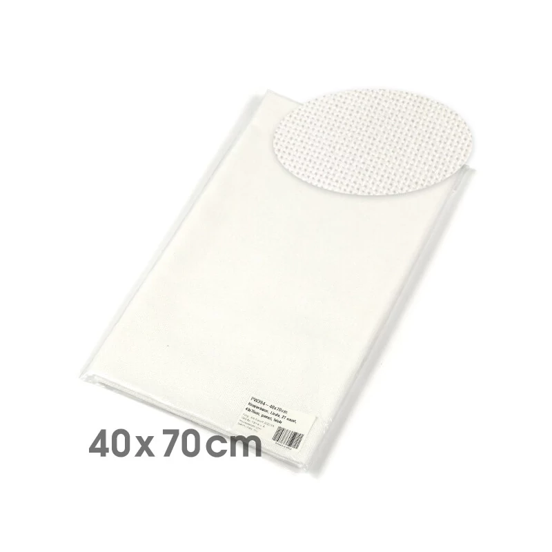 Pânză pentru broderie , Linda, 27 count - alb, 40x70 cm