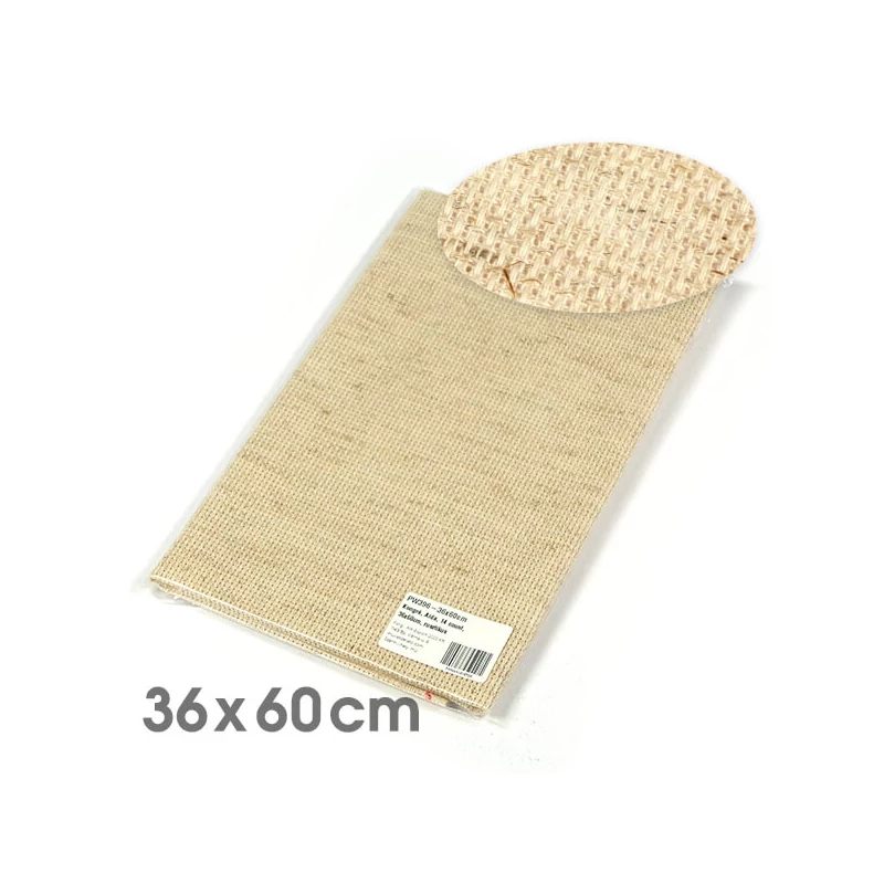 Kongré, Aida Pânză pentru broderie  cu punct în cruce, 14 count - rustic, 36x60 cm