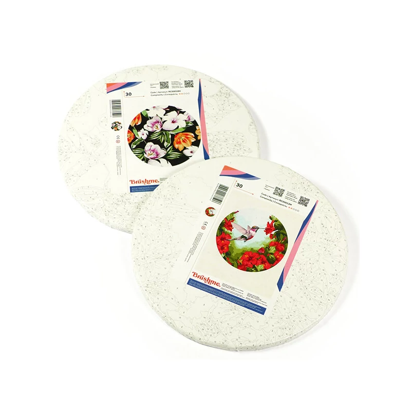 Set pictură pe numere, pe pânză întinsă, 30 cm - Valurile Oceanului