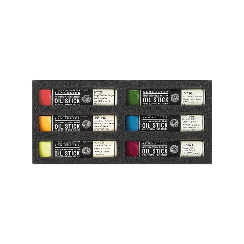 Sennelier Oil Stick Culori ulei, sub formă de baton Set - 6x12 ml, bicoloured apple