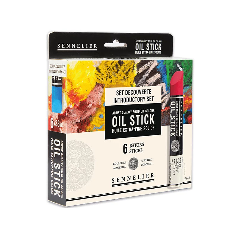 Sennelier Oil Stick Culori ulei, sub formă de baton- 6x38 ml, introductory set