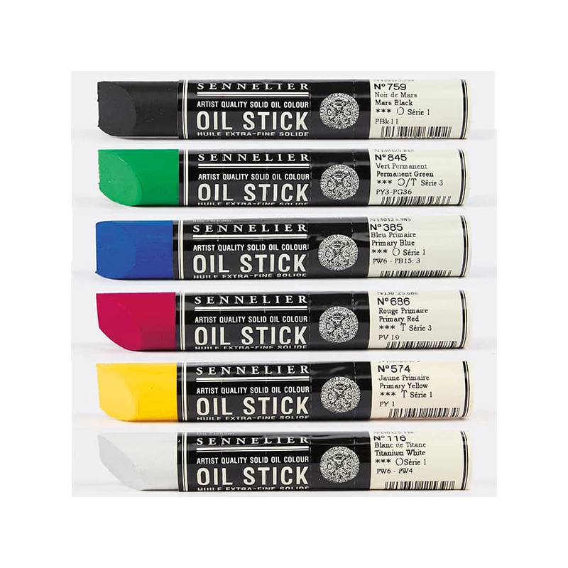 Sennelier Oil Stick Culori ulei, sub formă de baton- 6x38 ml, introductory set
