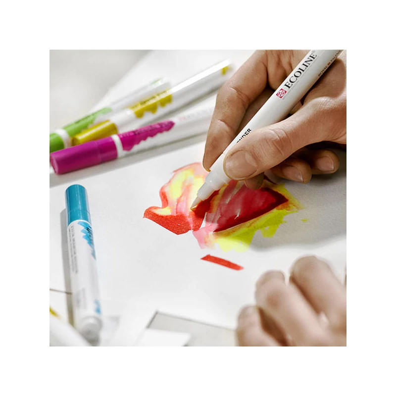 Talens Ecoline Brush Pen Set markere pensulă acuarelă - 10 buc, Pastel