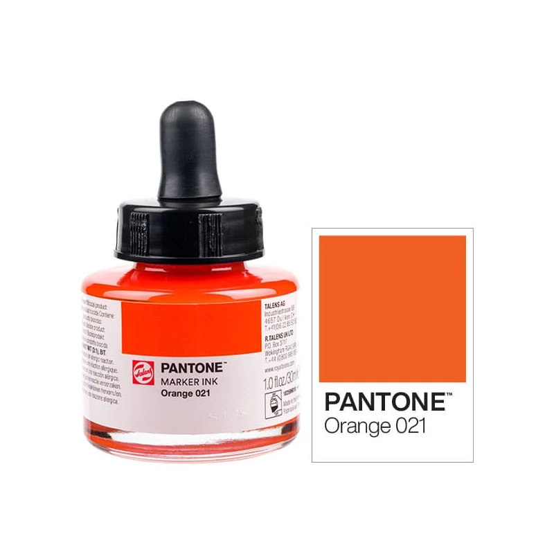 Cerneală marker Talens Pantone, 30 ml - orange 021