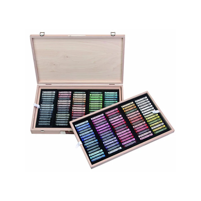 Set crete pastel uscat Rembrandt - 150 buc, cutie din lemn