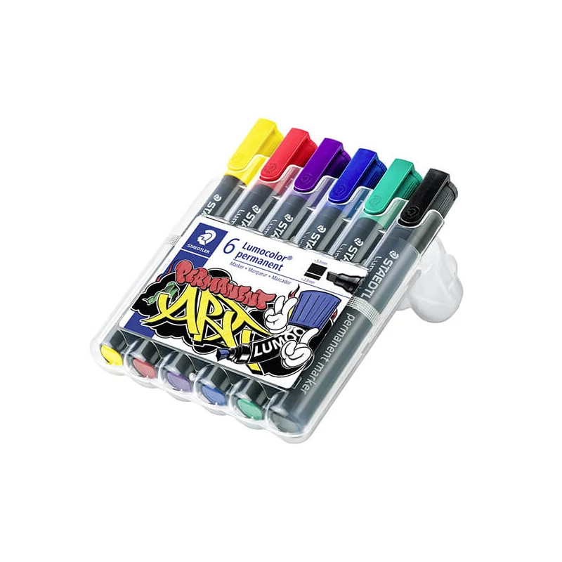 Marker cu alcool în set, Staedtler, Lumocolor Art, 2-5mm - 6buc