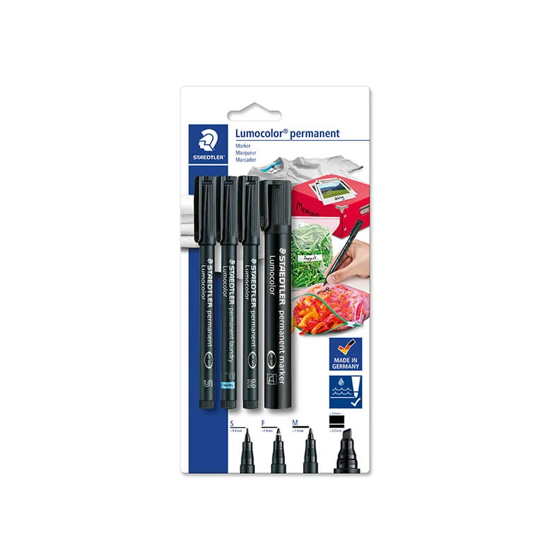 Marker cu alcool în set, Staedtler, Lumocolor - grosime 4 
