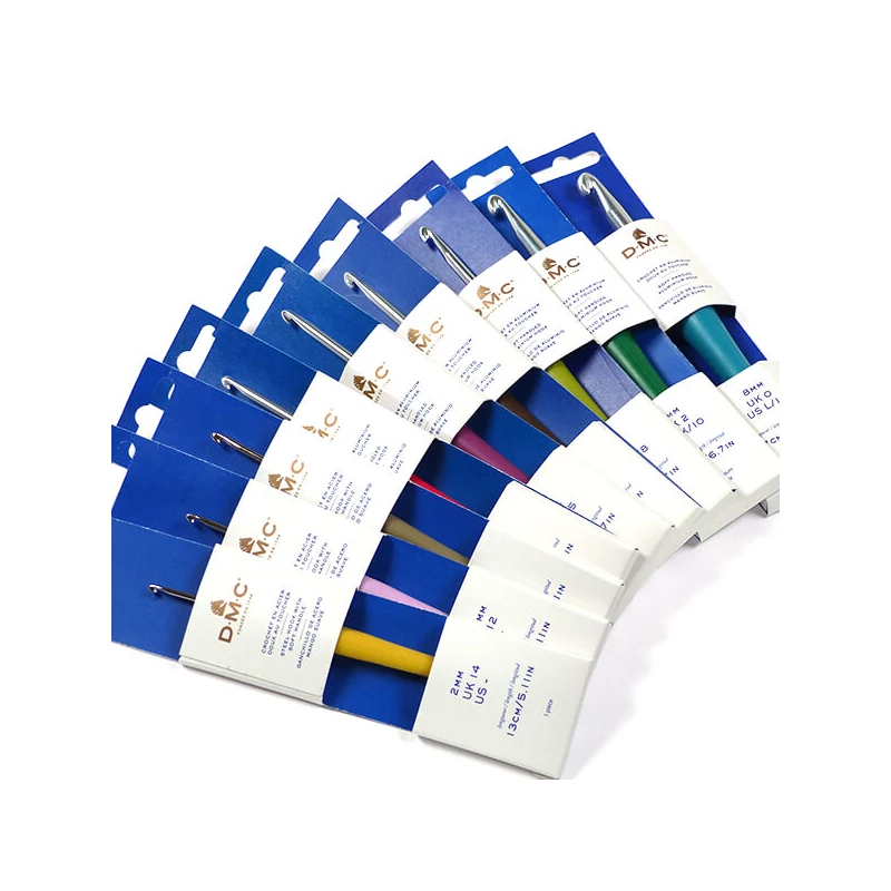 Croșetă ergonomică cu mâner din silicon, DMC - 5 mm